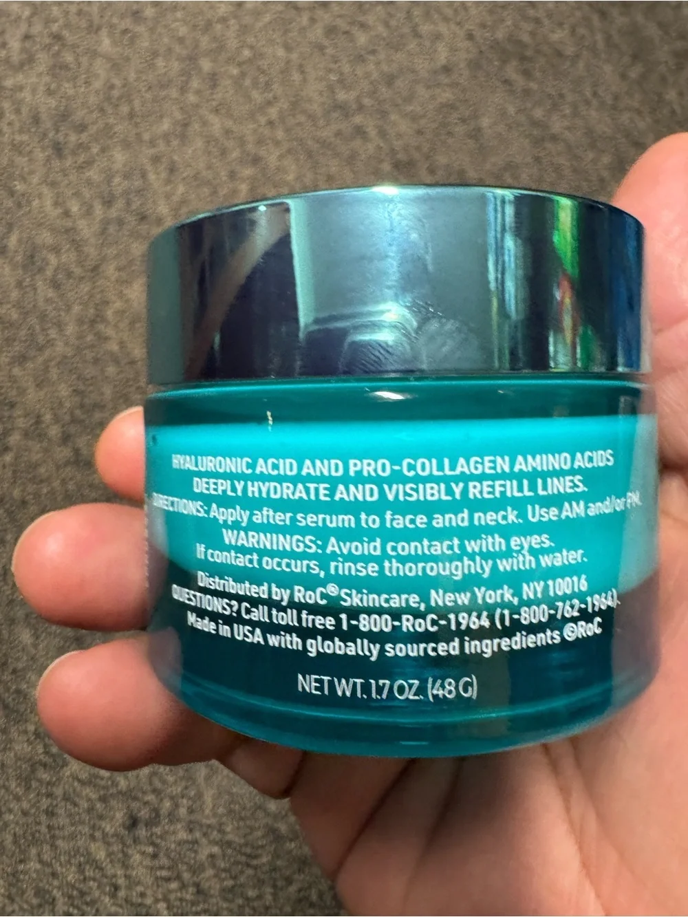 RoC Advanced Hydration+ Water Cream — Turquoise Moisturizer